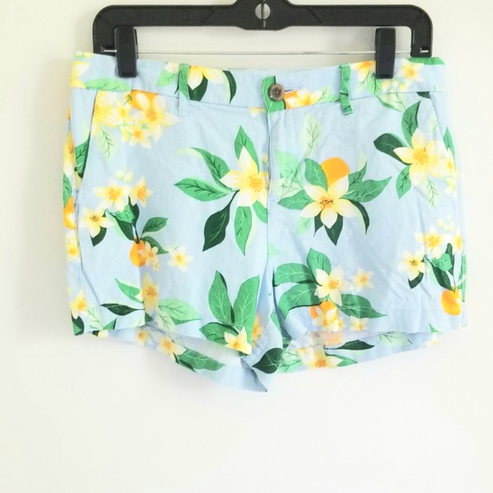 Old Navy Linen blend tropical floral shorts